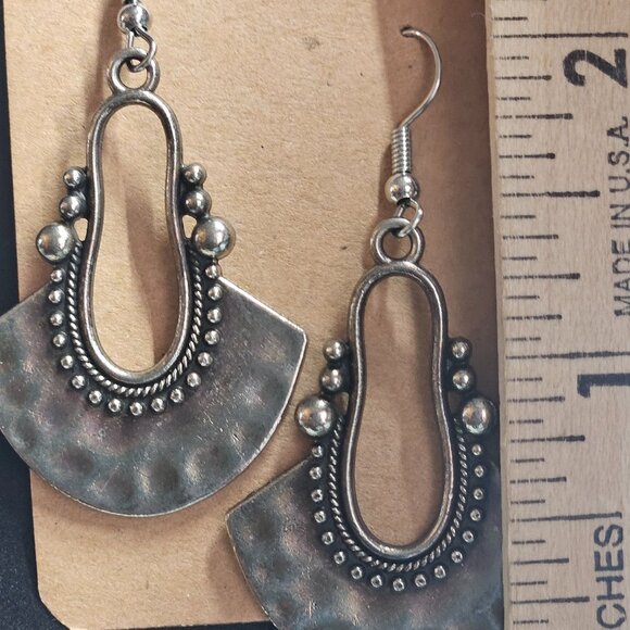 Silver Dangle Earrings - Picture 2 of 2